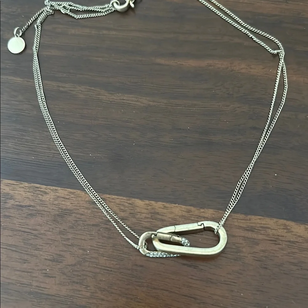 Allsaints Double Carabiner Necklace - Picture 4 of 5